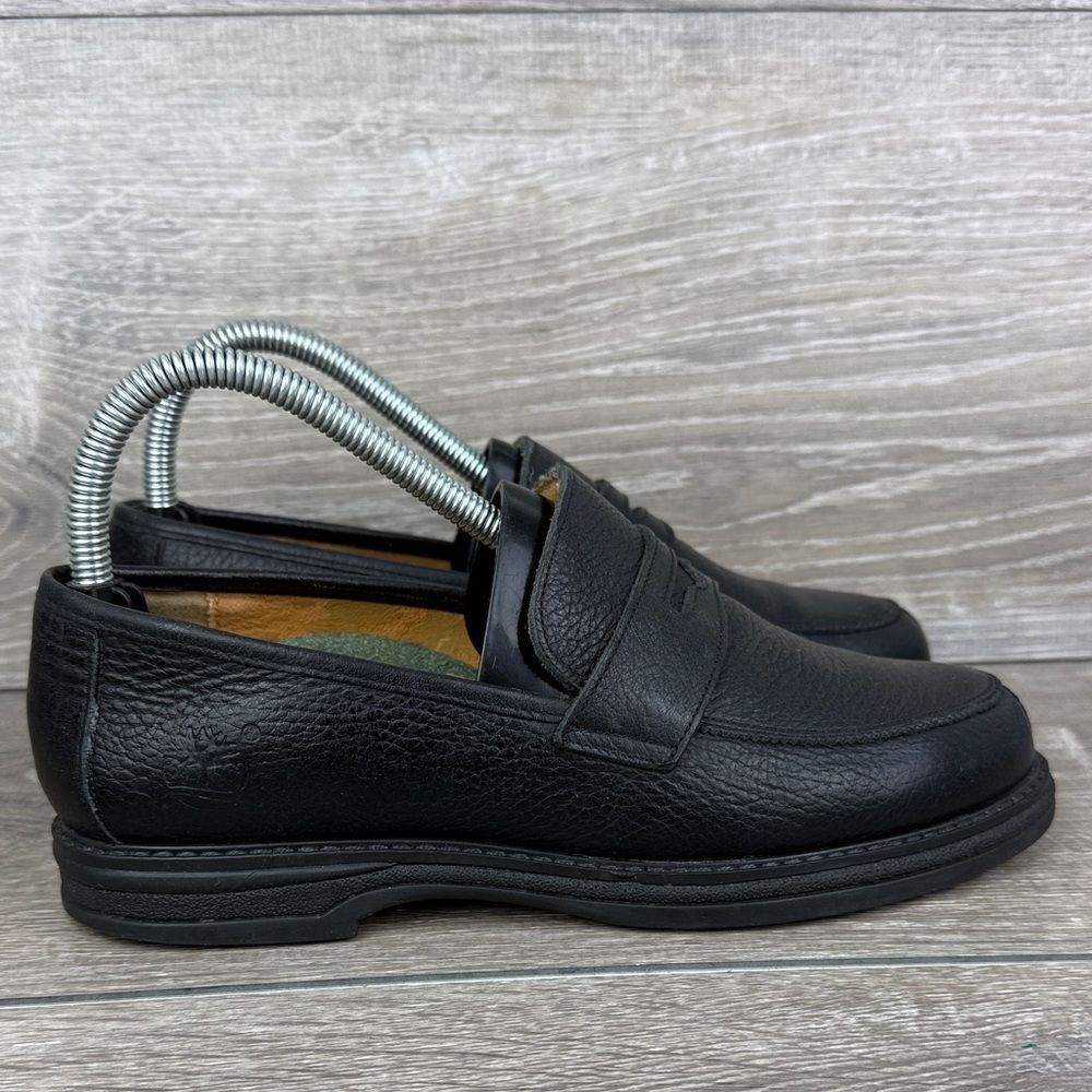 Timberland 42370 Women’s Sz 6.5M Waterproof Pebbled Black Leather Slip On Loafer
